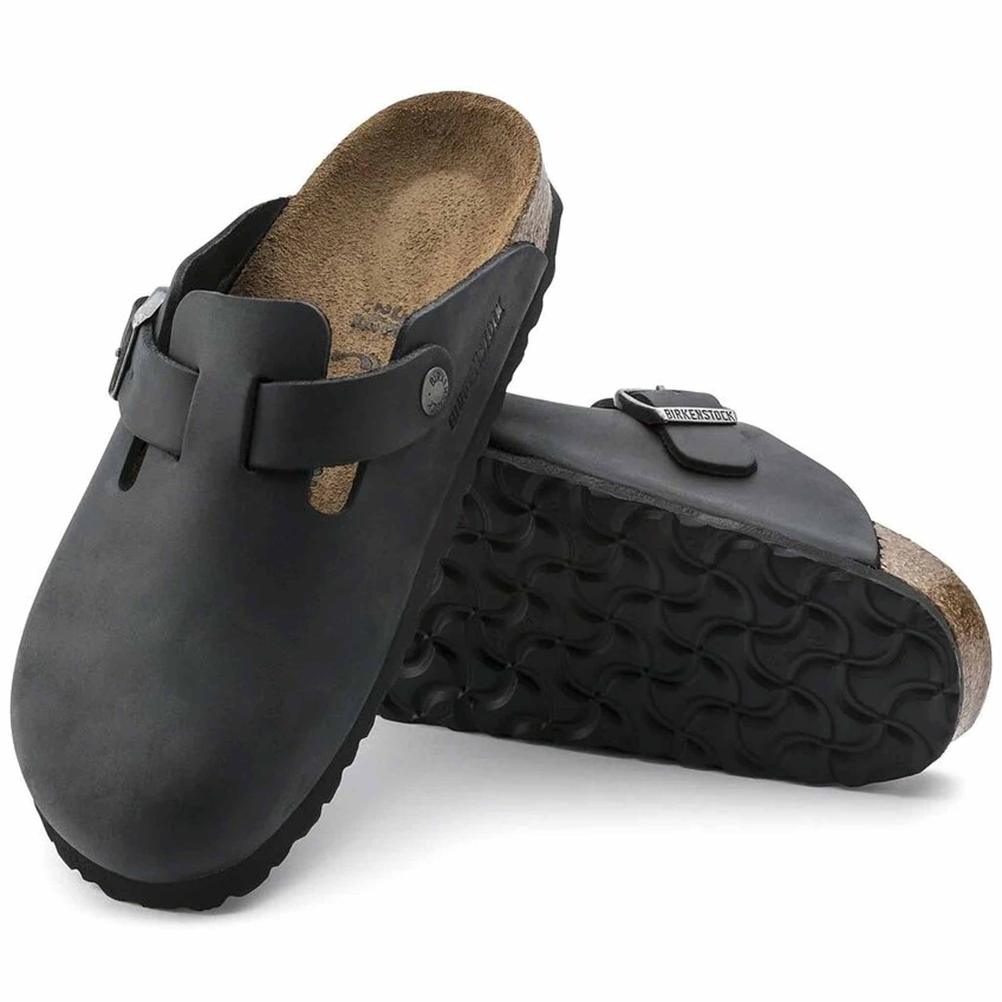 Sabot Boston Birkenstock 0059463 pelle oliata nera (41-46)
