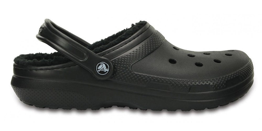 Sabot Classic Lined Glog Crocs nero pelliccia ecologica 203591