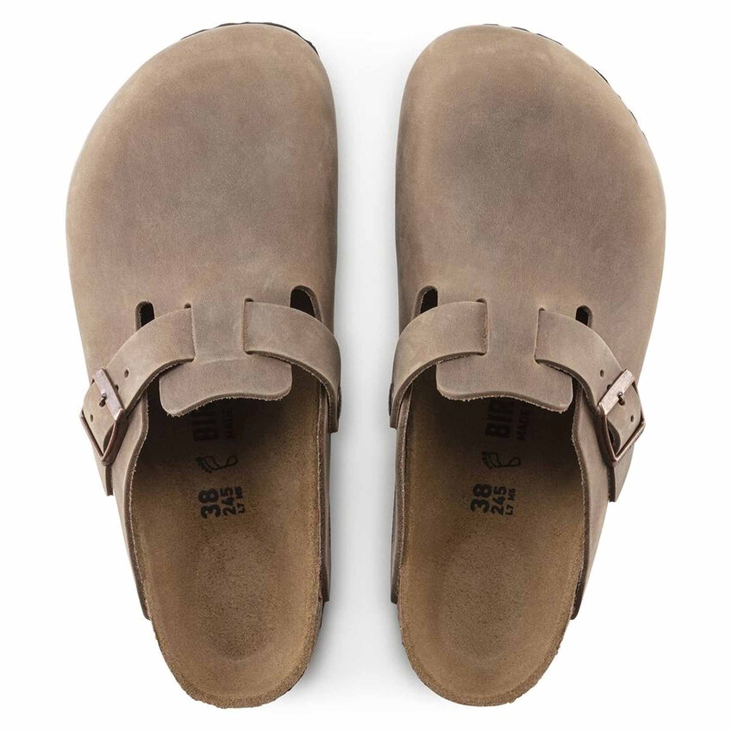 Sabot Boston Birkenstock 960813 in pelle oliata tabacco (35-46)