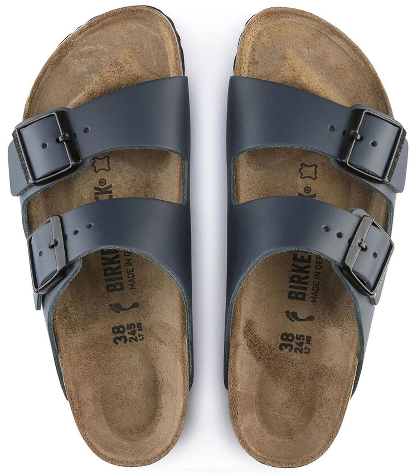 Sandali Arizona Birkenstock 051153 gin pelle blu (39-45)