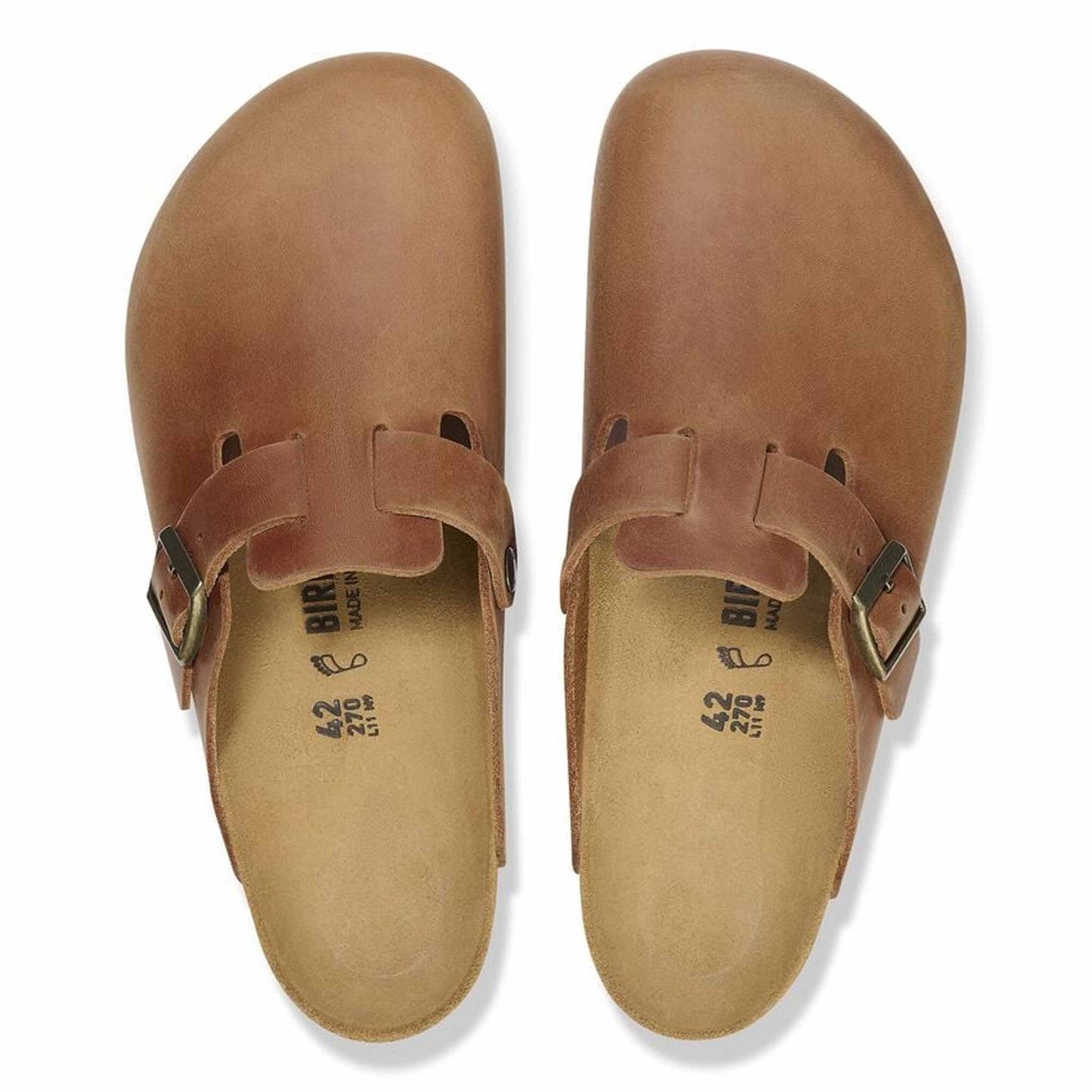Sabot Boston Birkenstock 1028310 pelle oliata cognac (35-41)