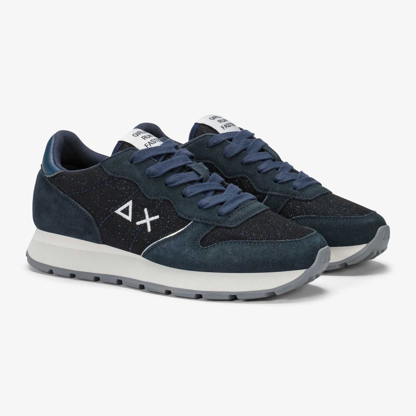 Sneakers SUN68 "ALLY GLITTER TEXTILE" Z46204-07 Blu Navy