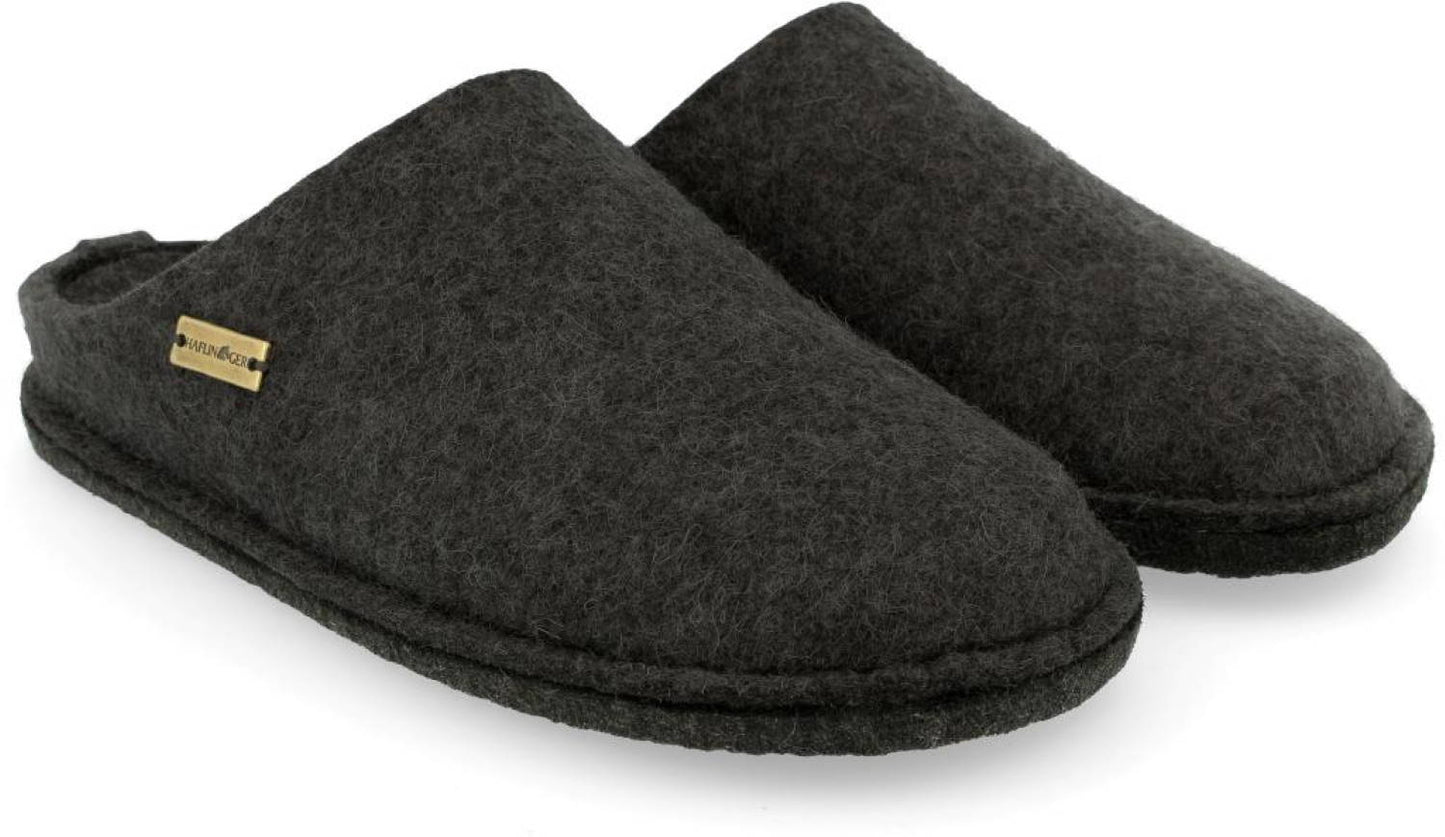 Pantofole HAFLINGER SOFT 31101077 Grigio Grafite in feltro lana