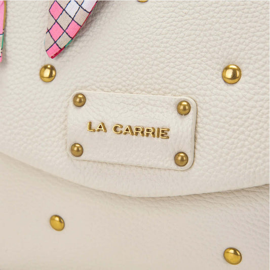 Bowling bag foulard La Carrie 161P-WM-320-TBL avorio