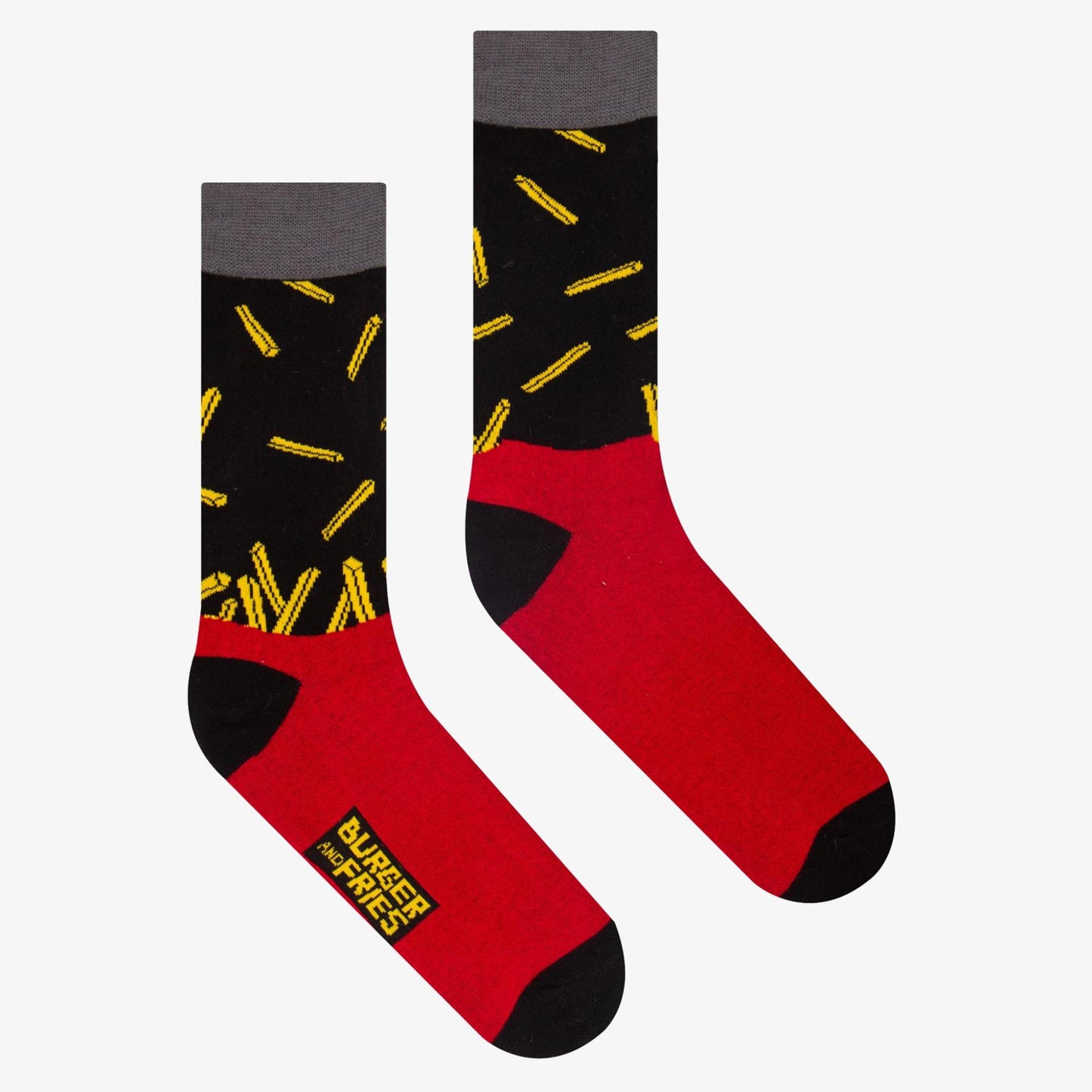 Calze Food Socks BF1008 "Fries is not Junk" Socks Burger and Fries