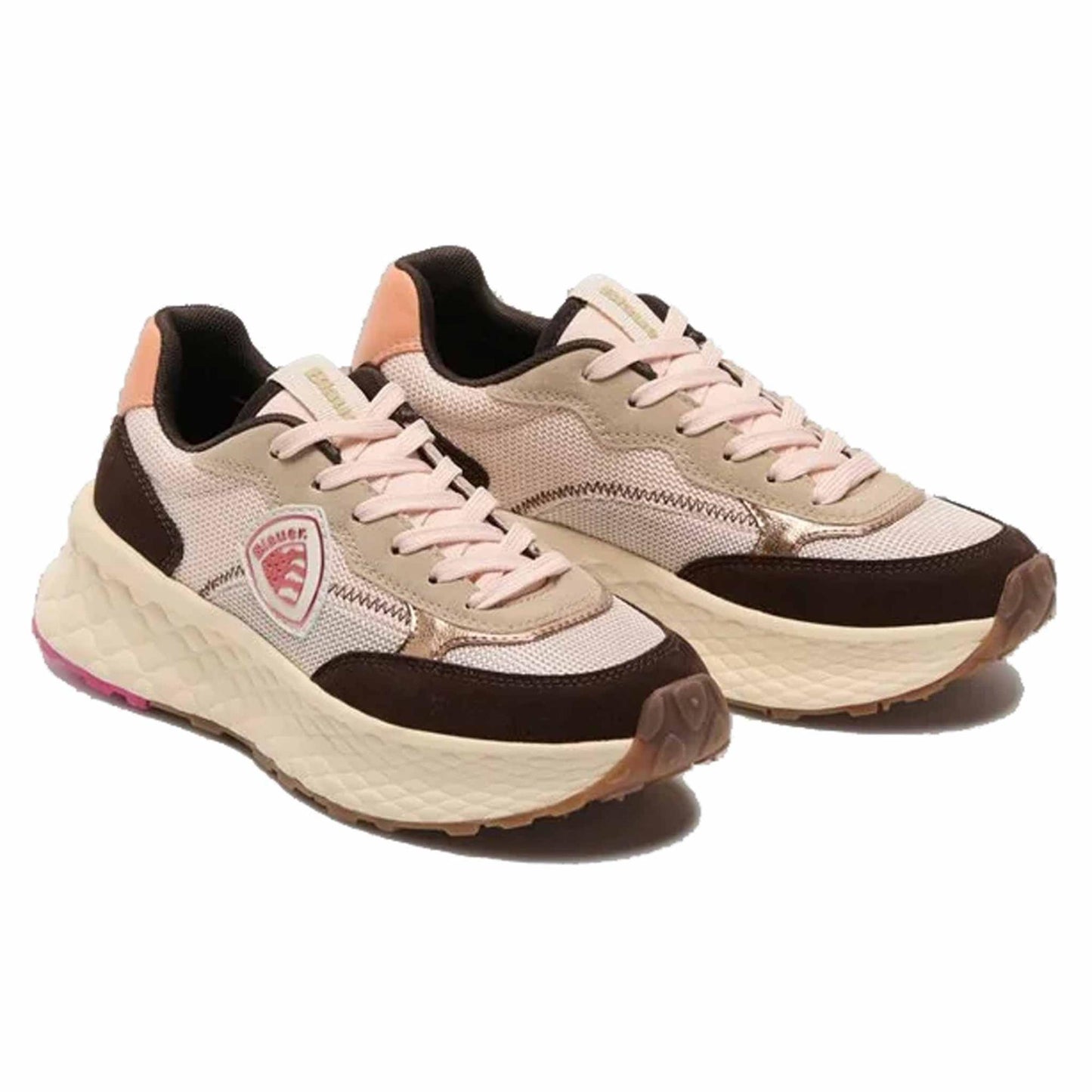 Sneaker Blauer LYNN01 donna marrone/fuxia