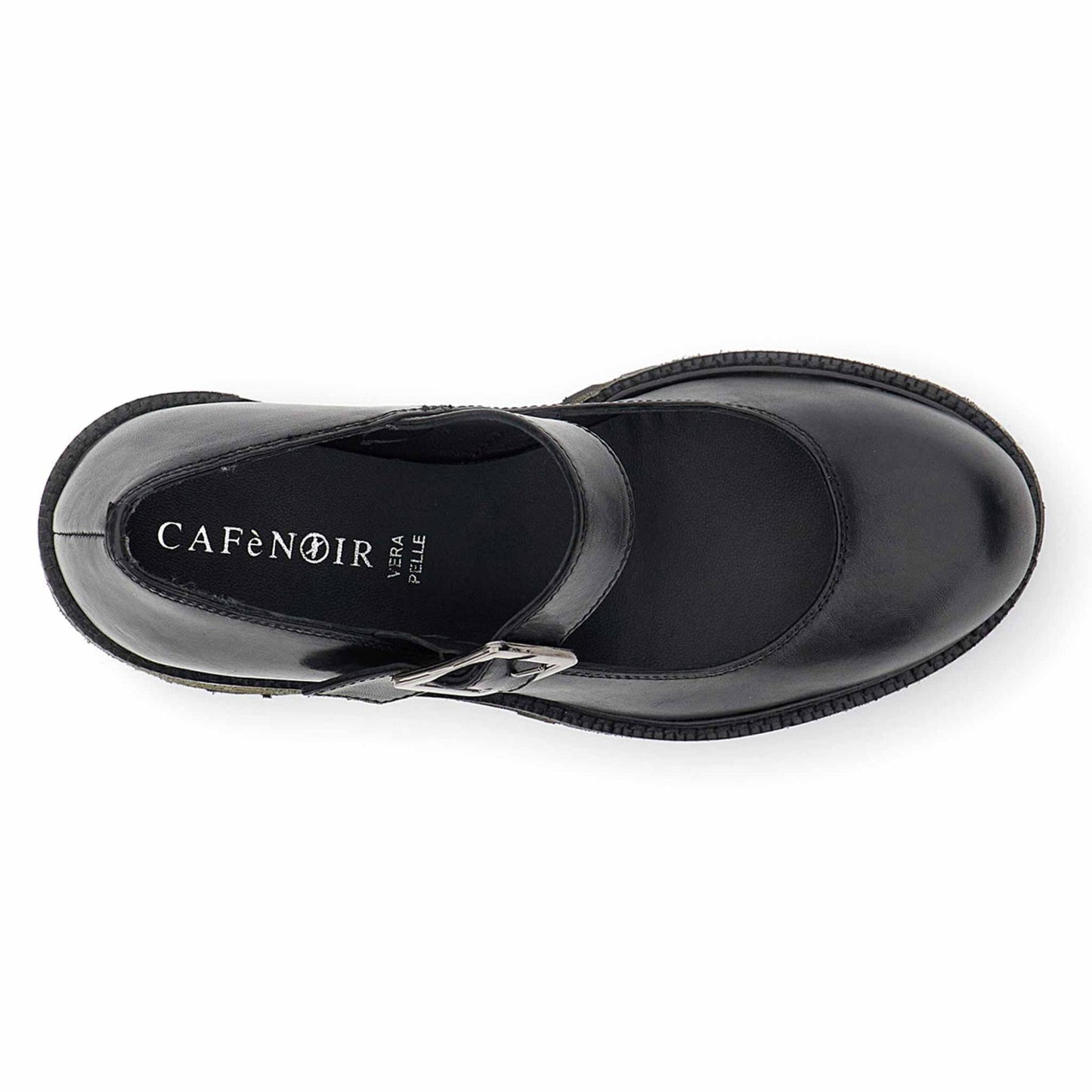 Décollété CafèNoir FE1114 in pelle con fibbia