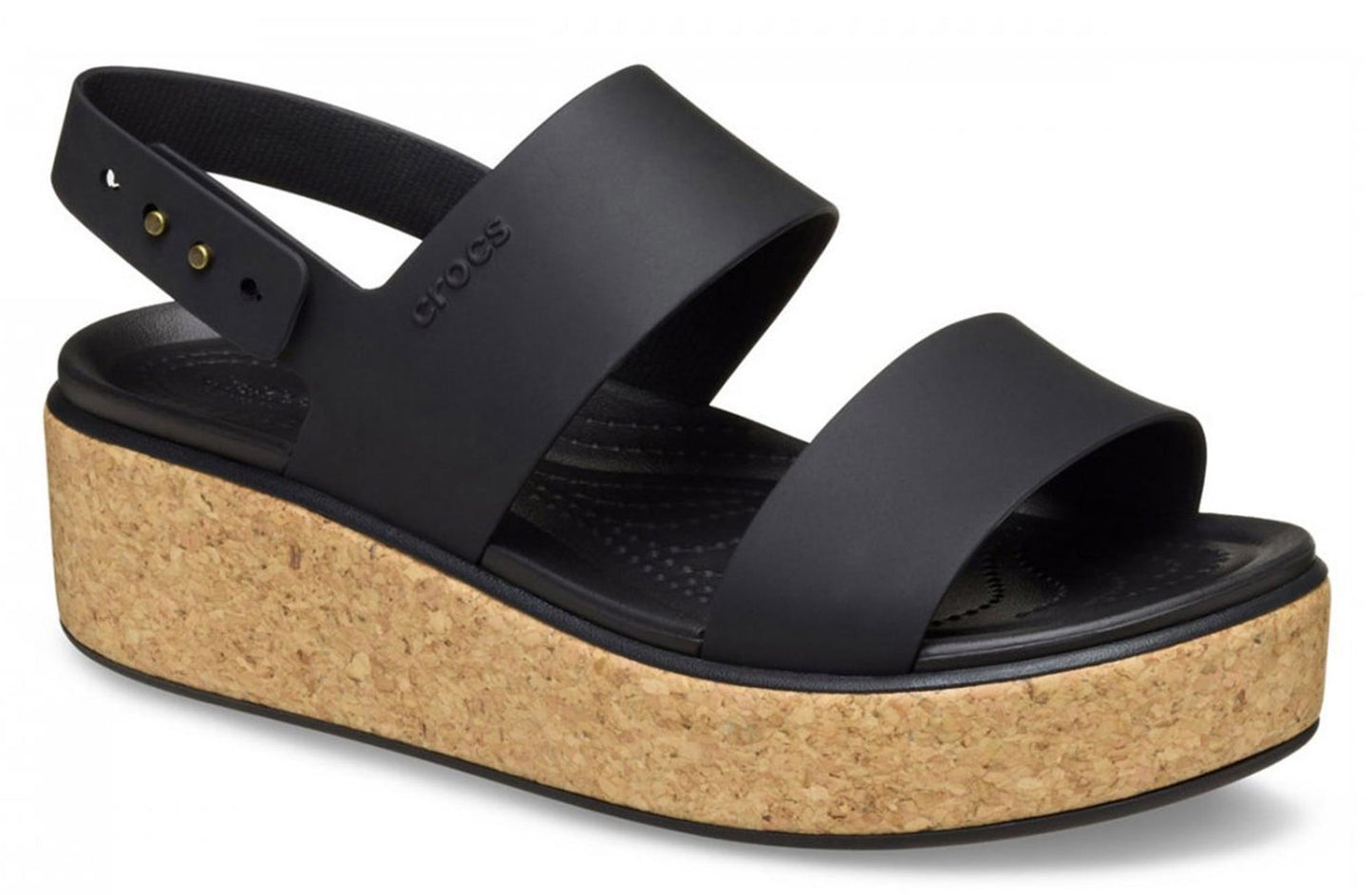 Sandali Crocs Brooklyn Cork Low Wedge 211144-060 nero
