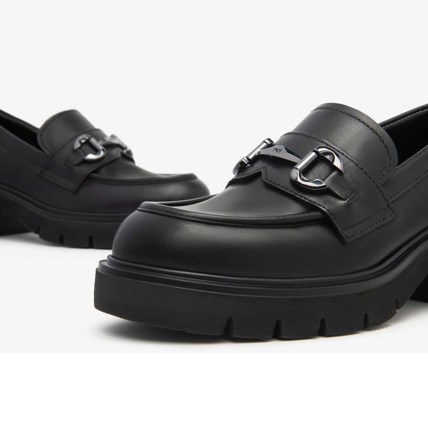 Mocassini NeroGiardini I513980-100 I513980 3980 scarpe