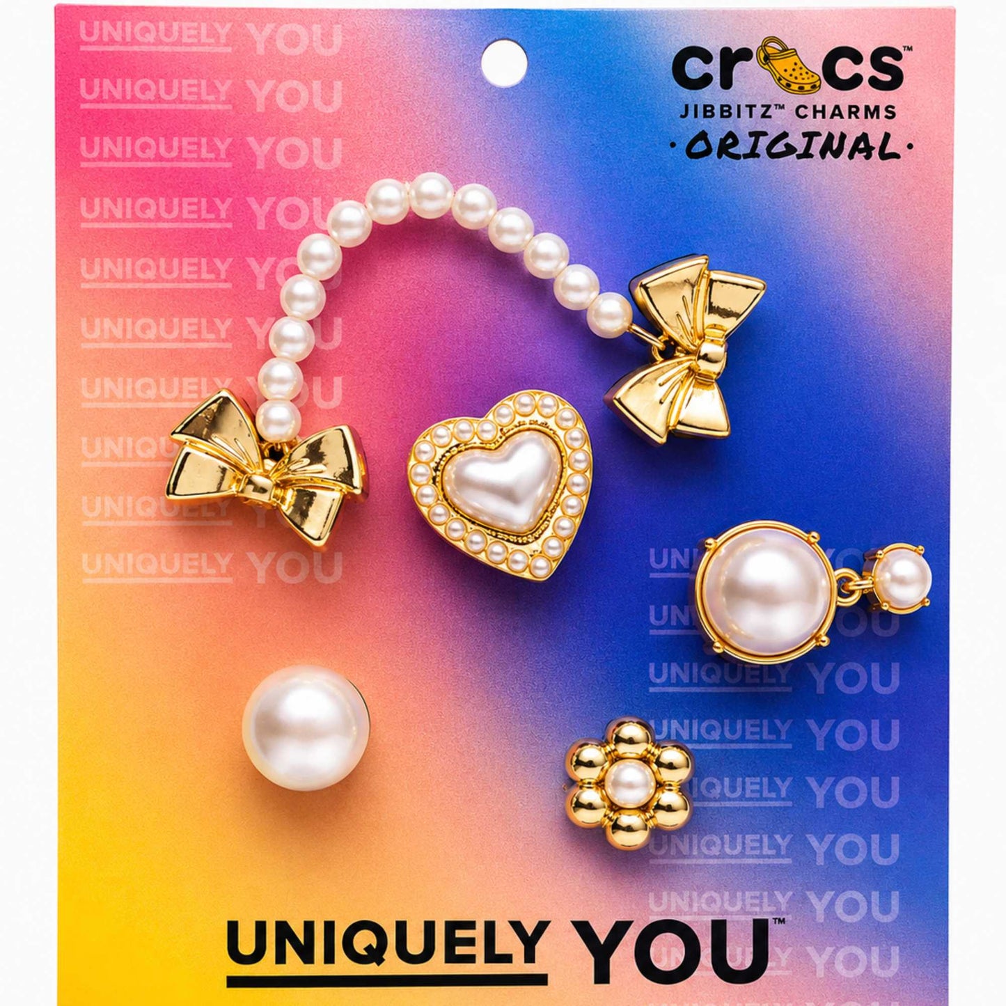 Jibbitz™ Charms per Sabot Unisex dainty pearly gold 5pz