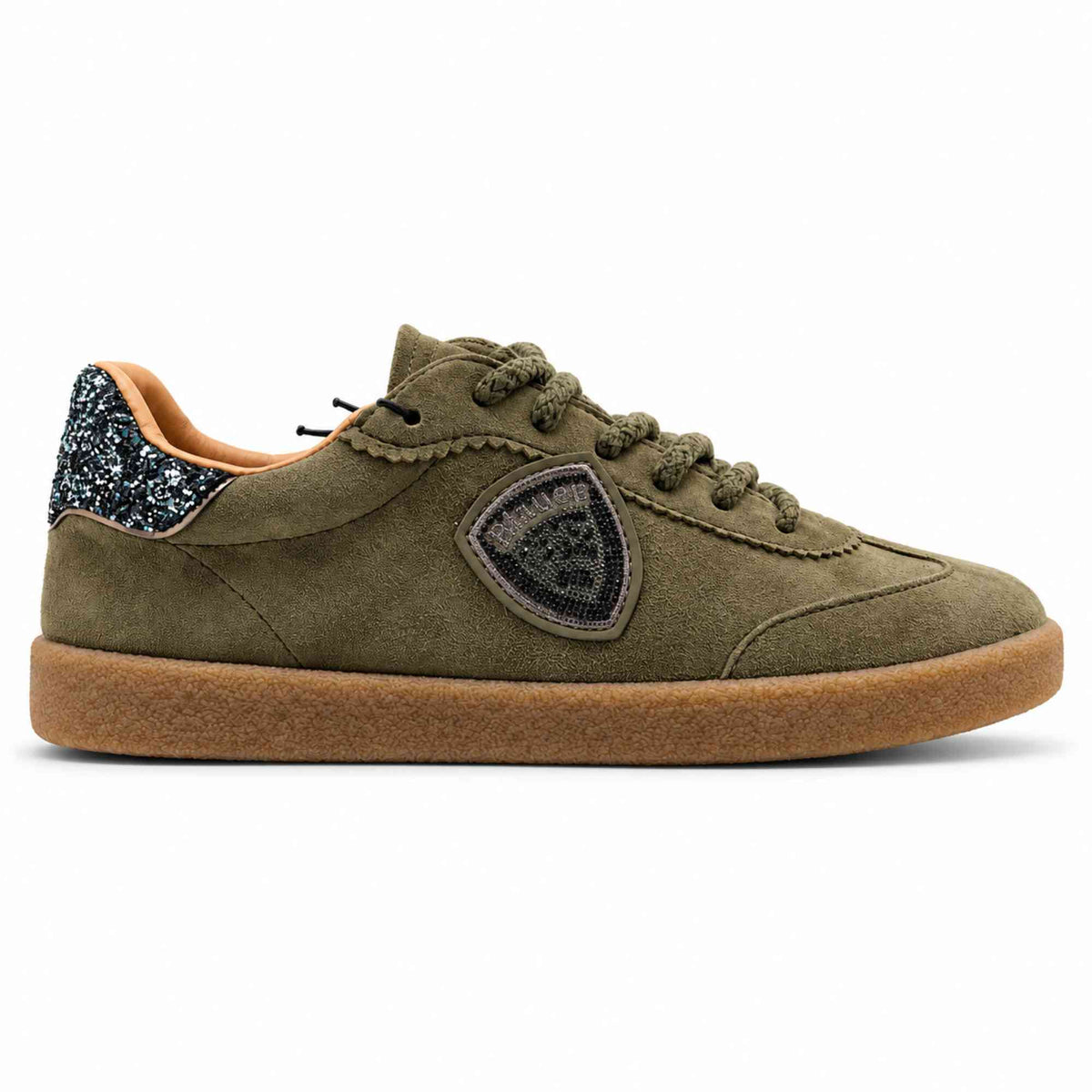 Sneaker Blauer AURORA04 donna suede verde militare