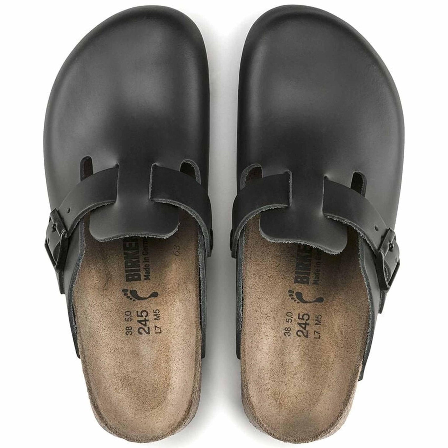 Sabot Boston Grip Birkenstock 0060194 pelle nera (36-41)