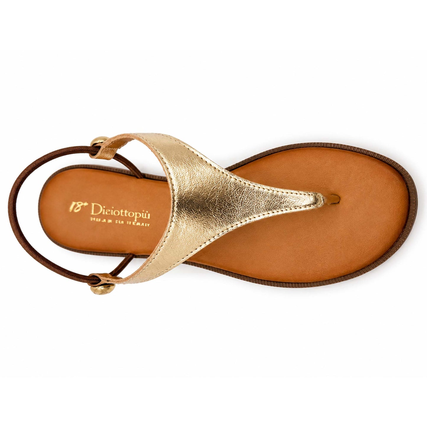 Sandali 18+ Infradito 9055 in pelle platino