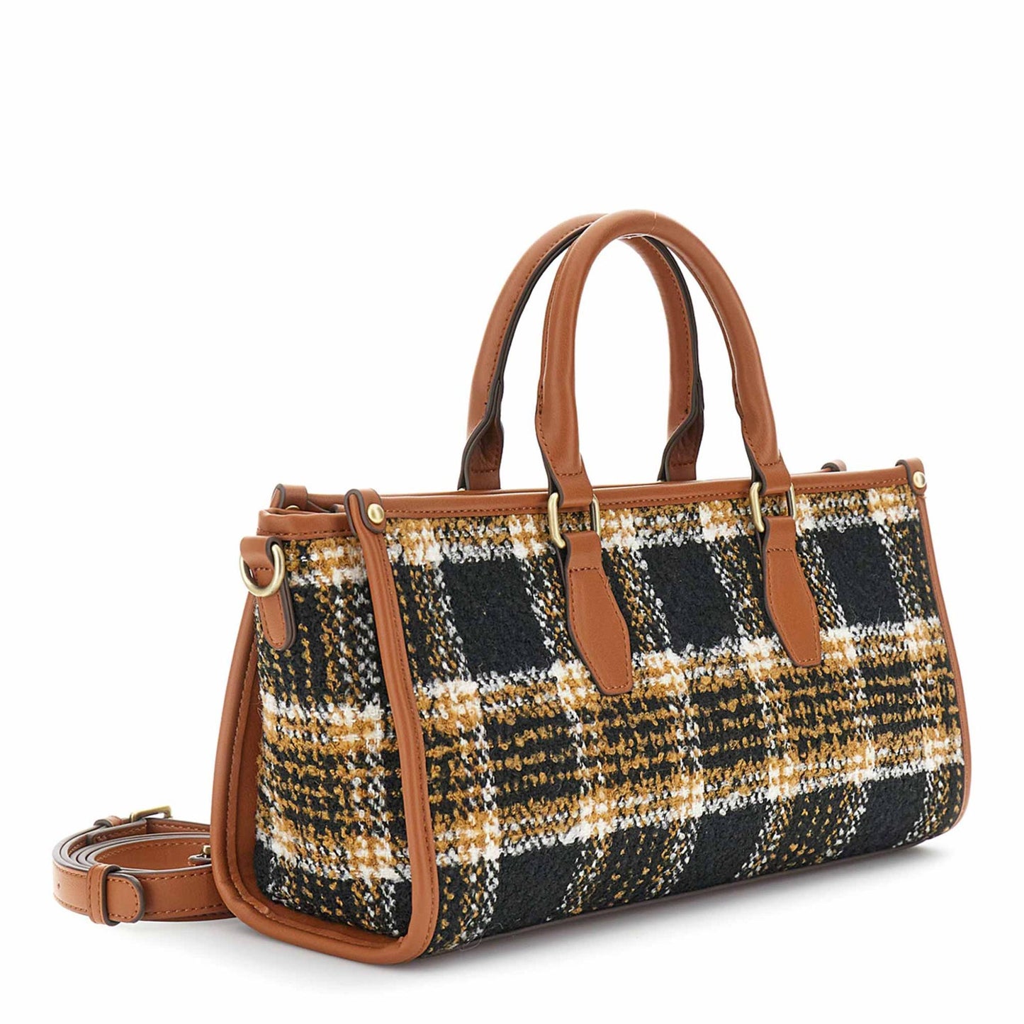 Minibag CafèNoir NQ0926 in tessuto tartan