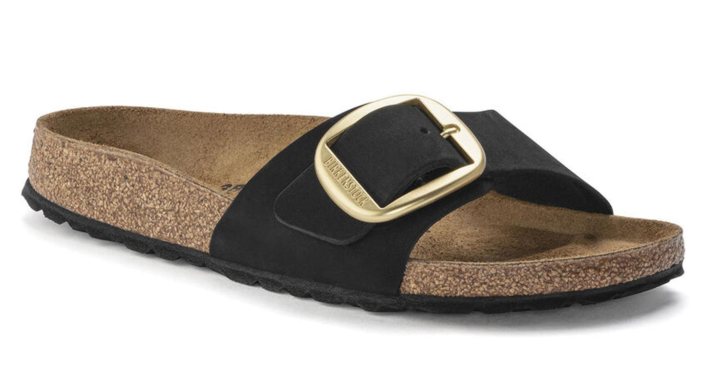 Sandali Birkenstock Madrid Big Buckle in nubuck nero 1023373
(35-41)