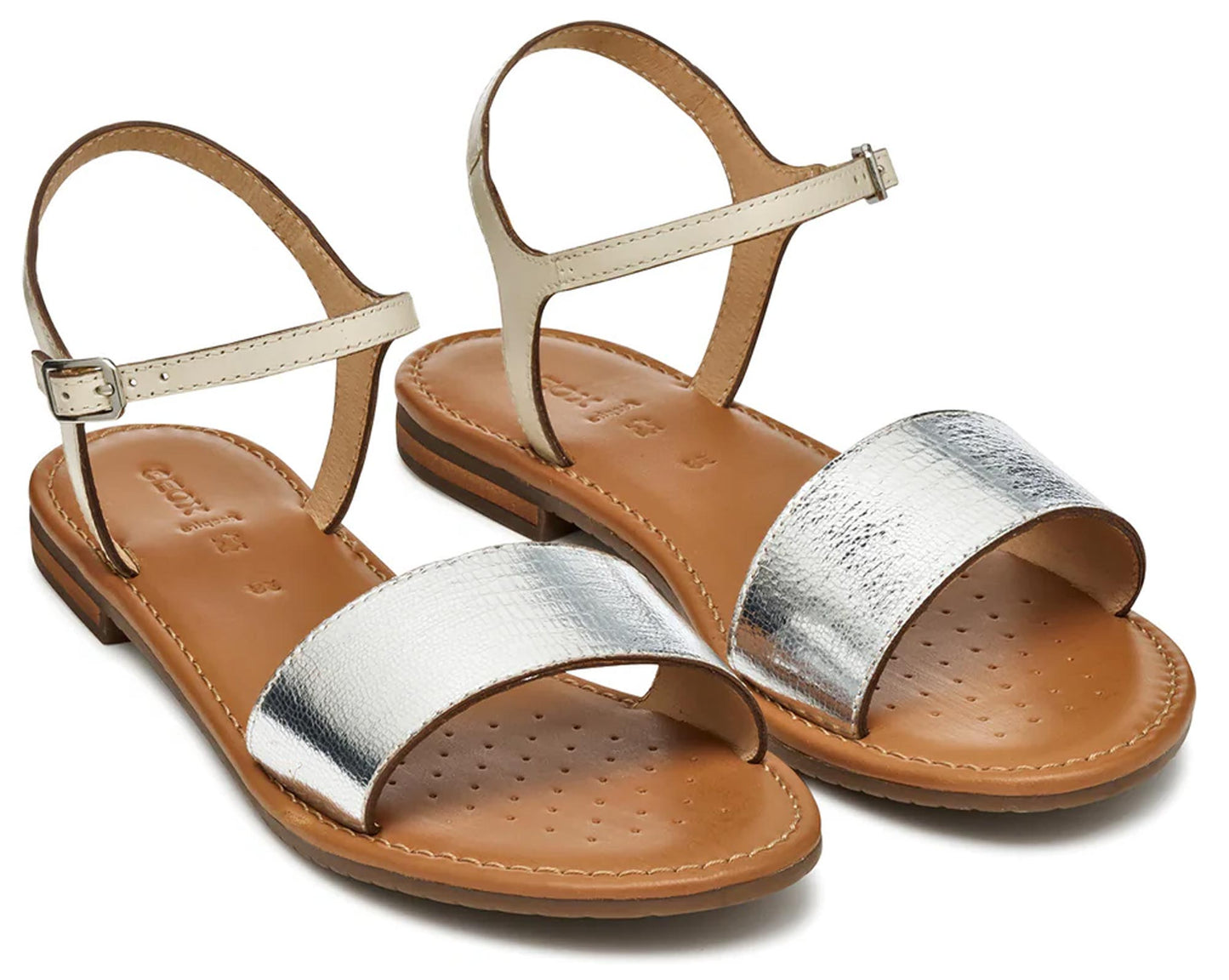 Sandali GEOX "Sozy" D55LXJ pelle argento