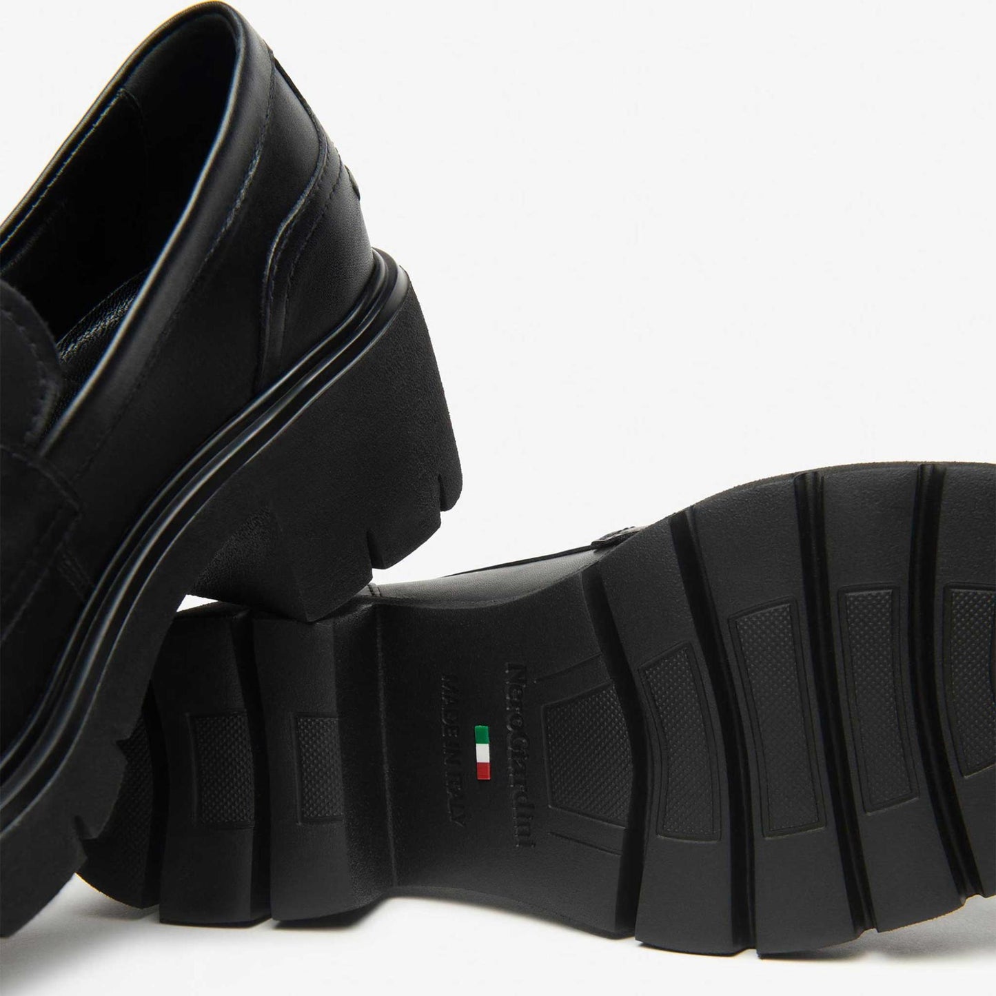 Mocassini NeroGiardini I513980-100 I513980 3980 scarpe