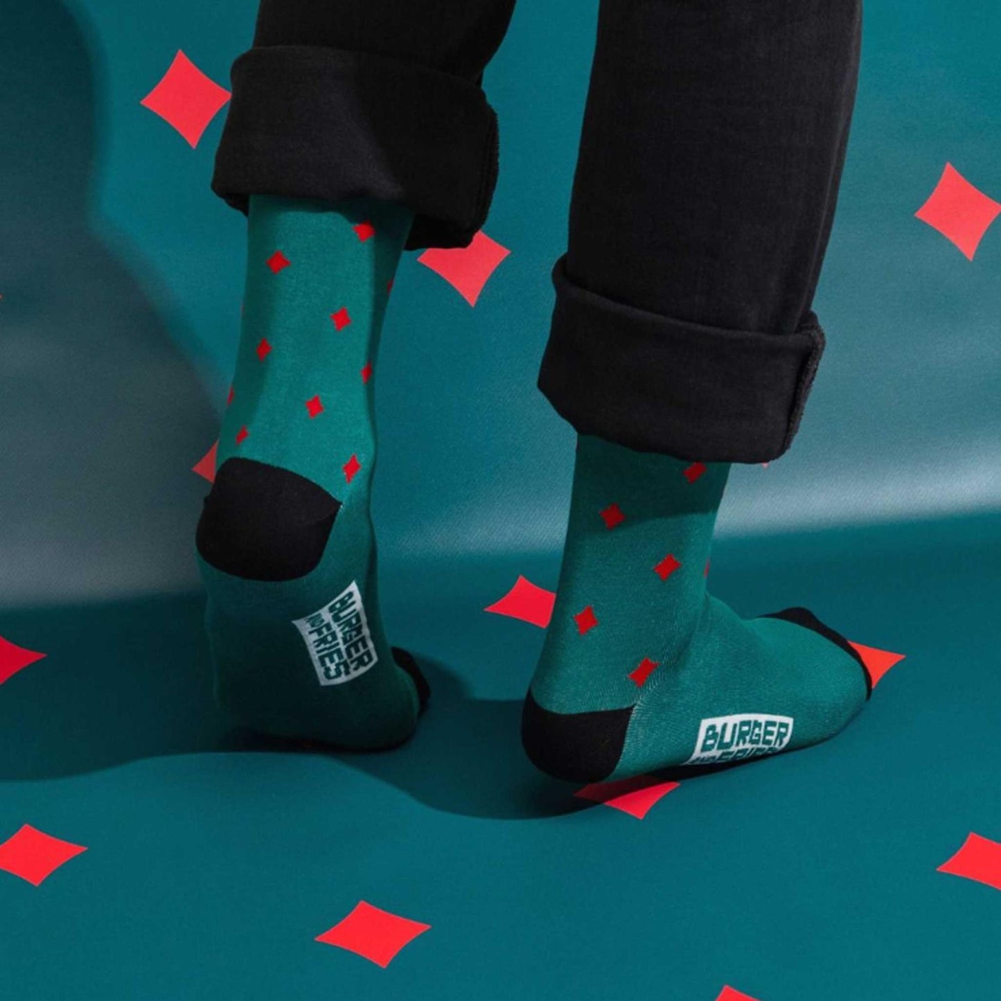 Calze Card Game Socks BF1207 Socks Burger and Fries