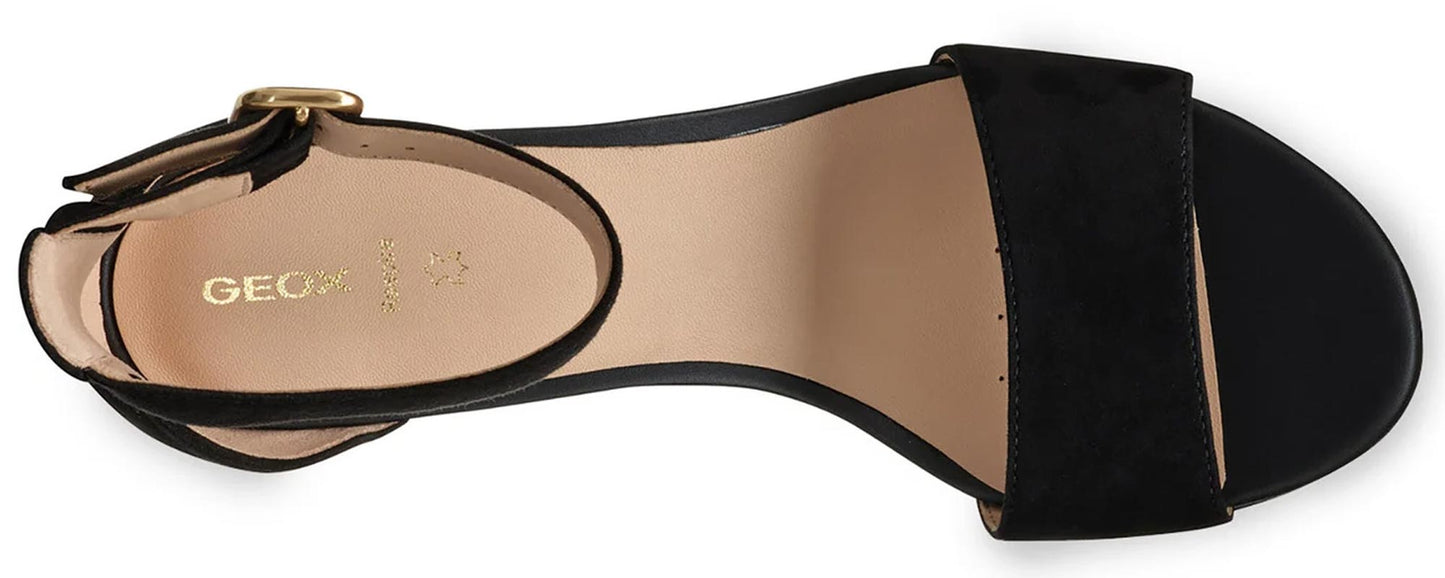 Sandali GEOX "Virnilisa" in camoscio nero