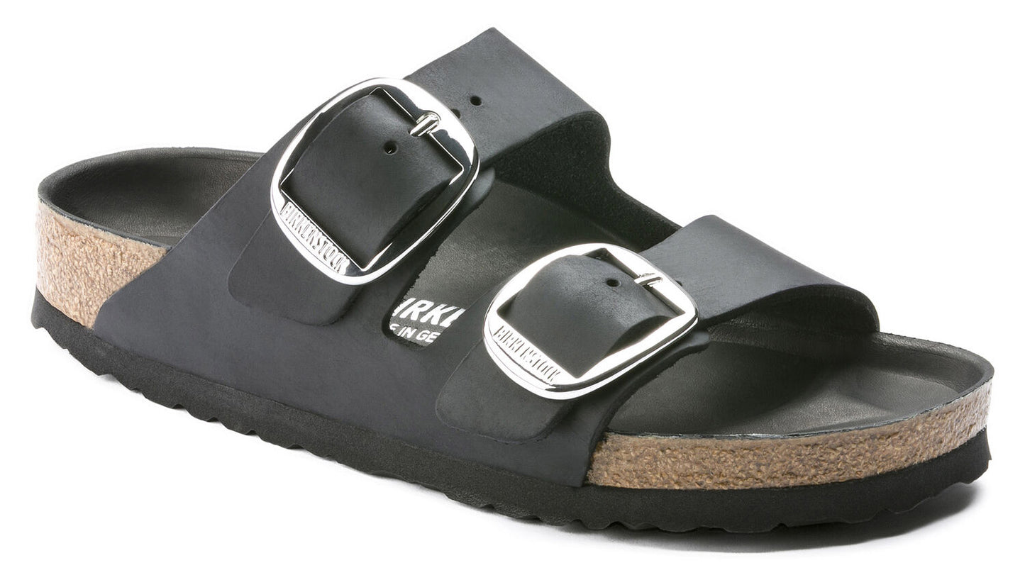 Sandali Arizona Big Buckle Birkenstock in pelle nera 1011075 (35-41)