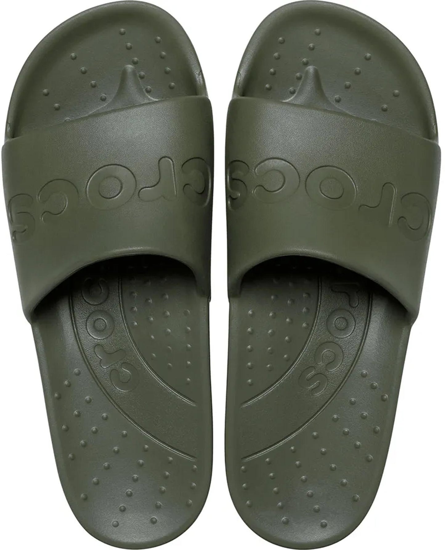 Sandali Croc slide 210088 ciabatte slide Crocs verde militare