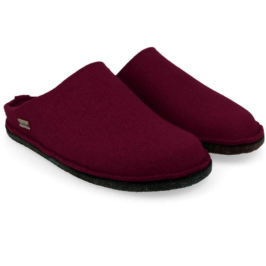 Pantofole HAFLINGER Soft 31101009 bordeaux in feltro di lana - dettaglio 3