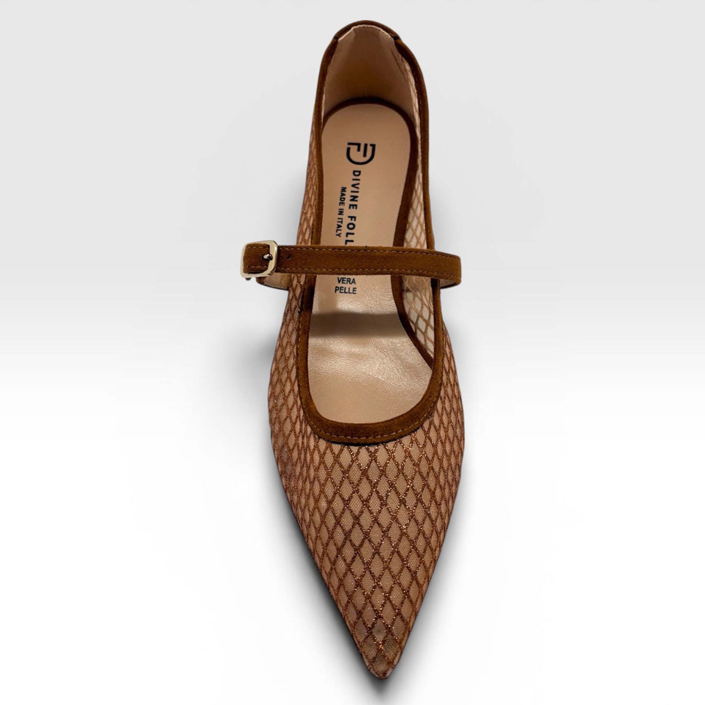 Ballerine Divine Follie 57-103048 Donna Rete Bronzo | Elegante e Comoda
