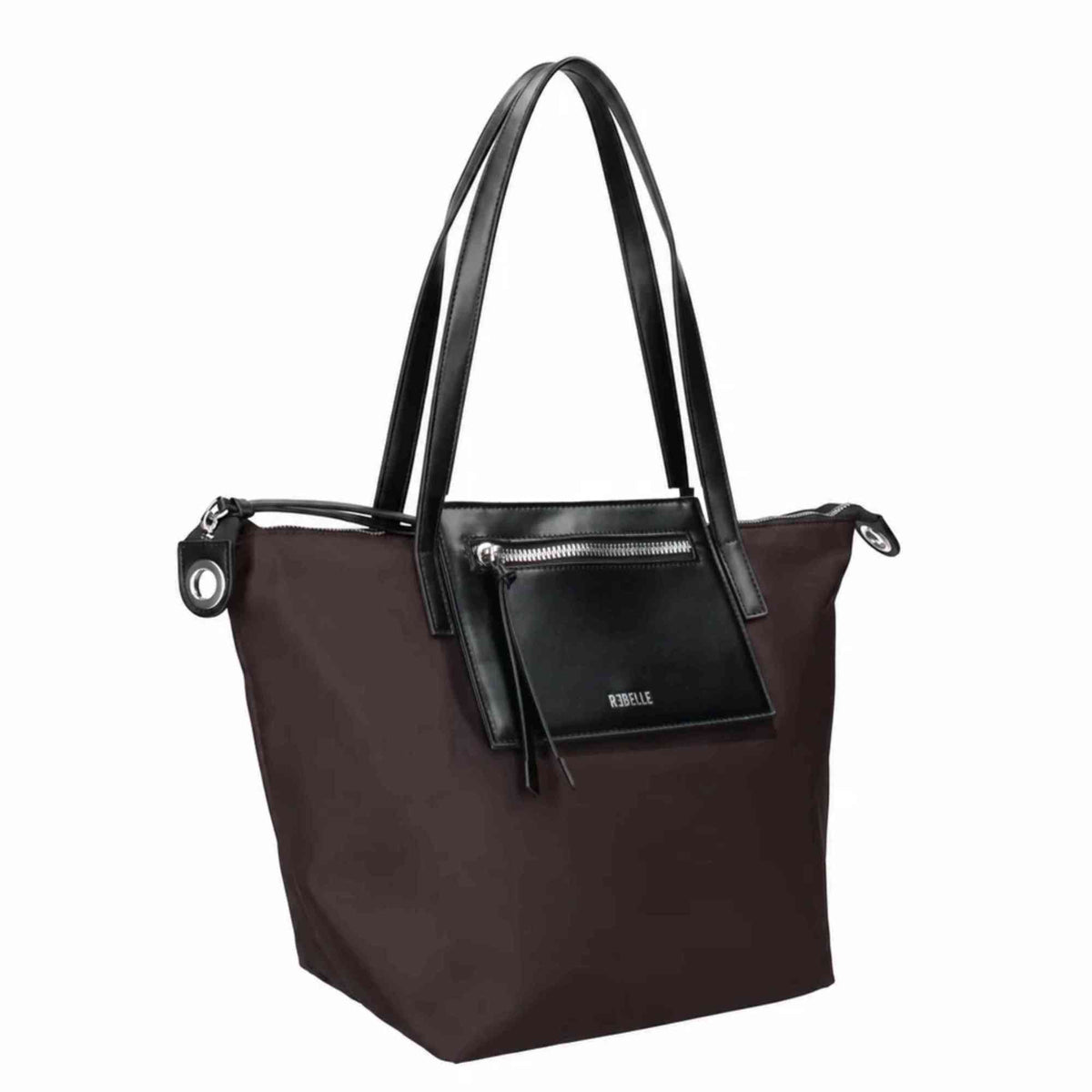 Borsa Rebelle Noa in Nylon Marrone Wengé | Shopping Bag Donna