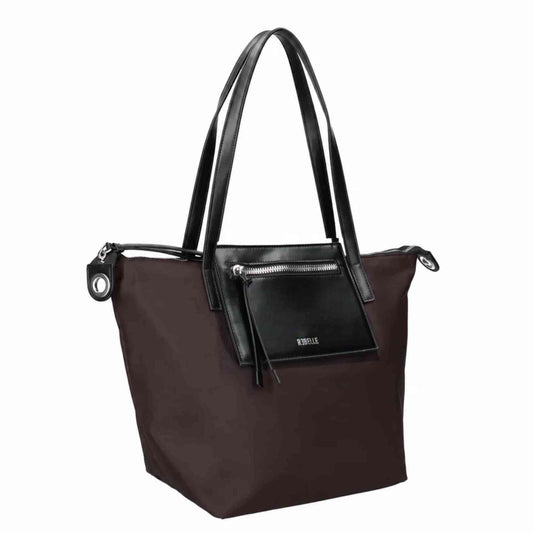 Borsa Rebelle Noa in Nylon Marrone Wengé | Shopping Bag Donna