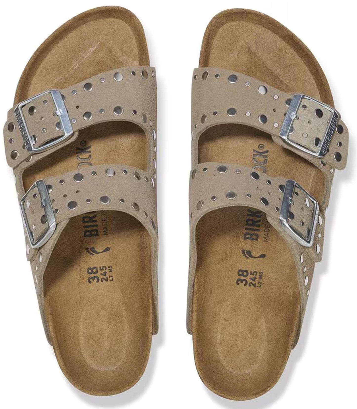 Sandali Arizona Rivet Birkenstock camoscio taupe 1029390 (36-41)