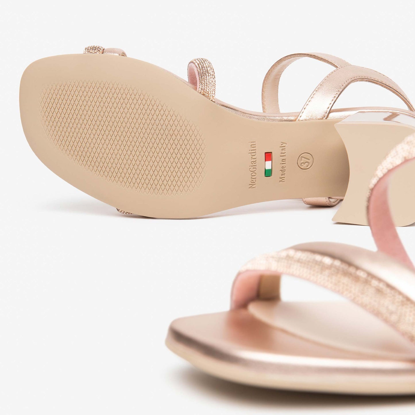 Sandali NeroGiardini Donna Rosa Phard E615721-660 | Tacco Medio Elegante