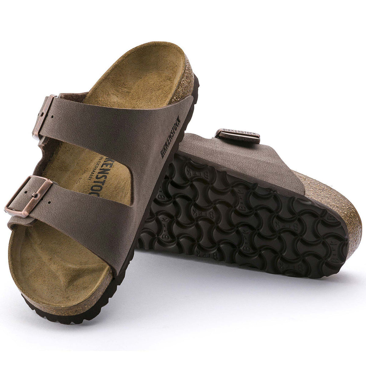 Sandali Arizona Unisex Birkenstock Marrone Mocca, Calzata Stretta 151183