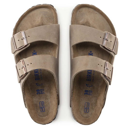 Sandali Arizona Soft Birkenstock Unisex pelle Tabacco | Calzata Stretta 0552813 (42-47)