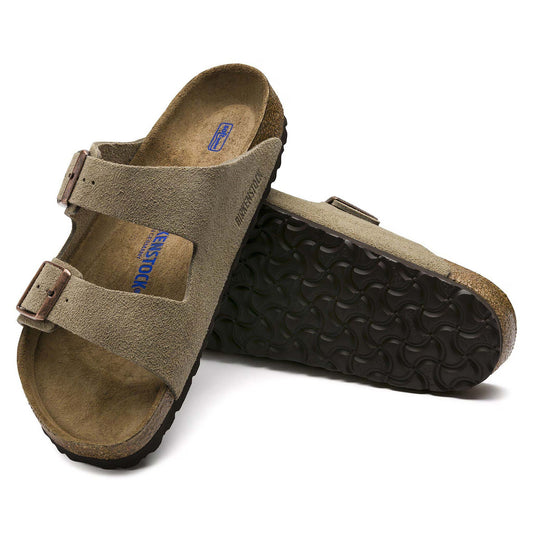 Sandali Arizona Soft Unisex Birkenstock Camoscio Taupe | Calzata Stretta 951303 (41-46)