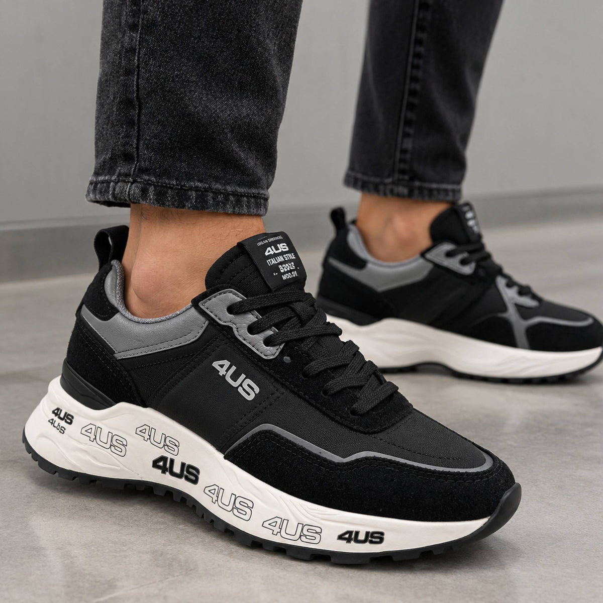 Sneakers Paciotti 4US 25-437 scarpe uomo nera