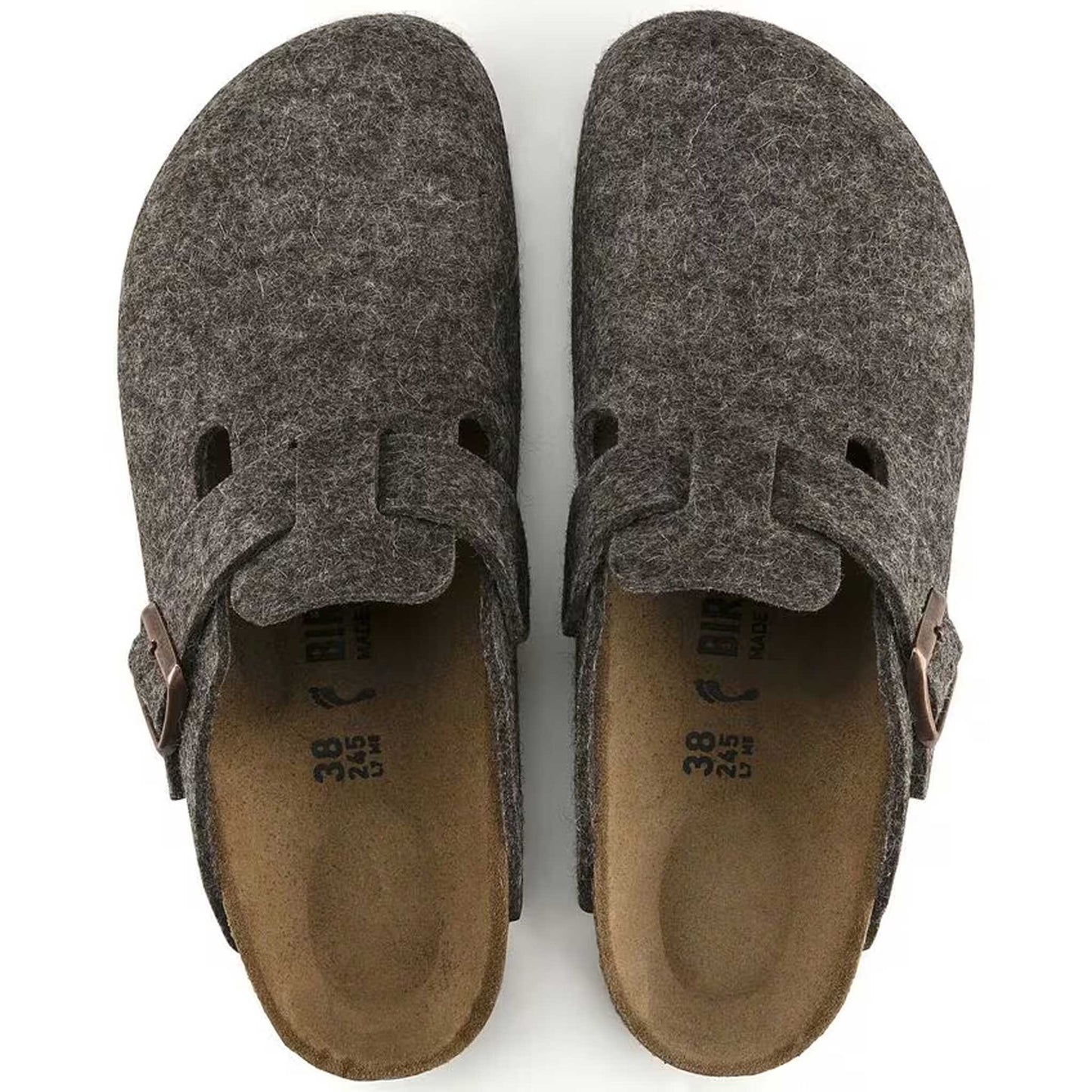 Sabot Birkenstock Boston Cacao 160583 Feltro Lana (41-46)