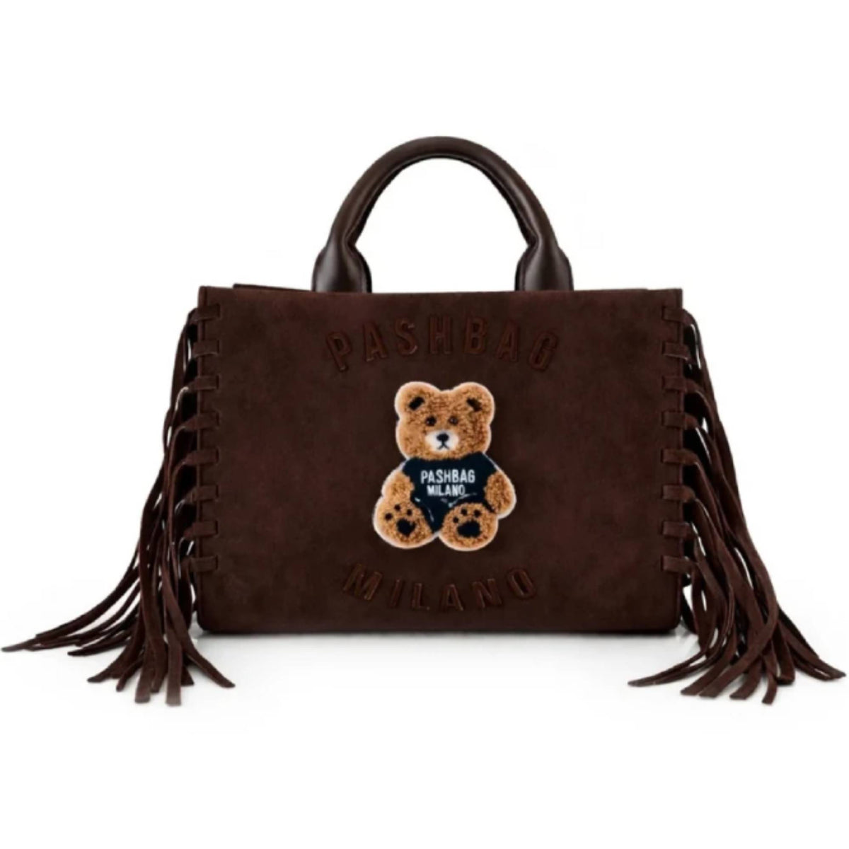 Borsa PASHBAG Mini Marge 20143 marrone con frange donna