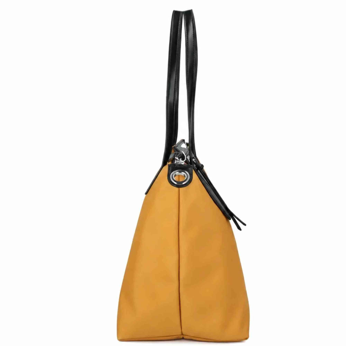 Dettaglio borsa Rebelle Noa nylon color mostarda