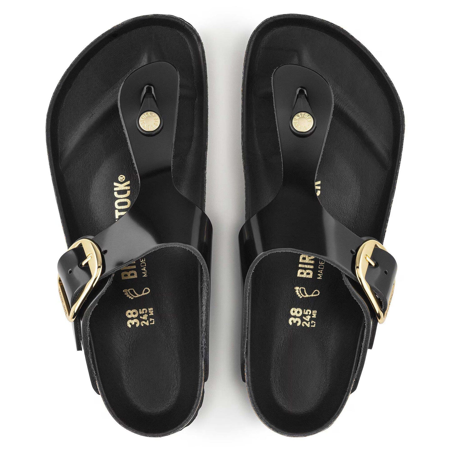 Sandali Gizeh Big Buckle Birkenstock 1021467 nero shine (36-40)
