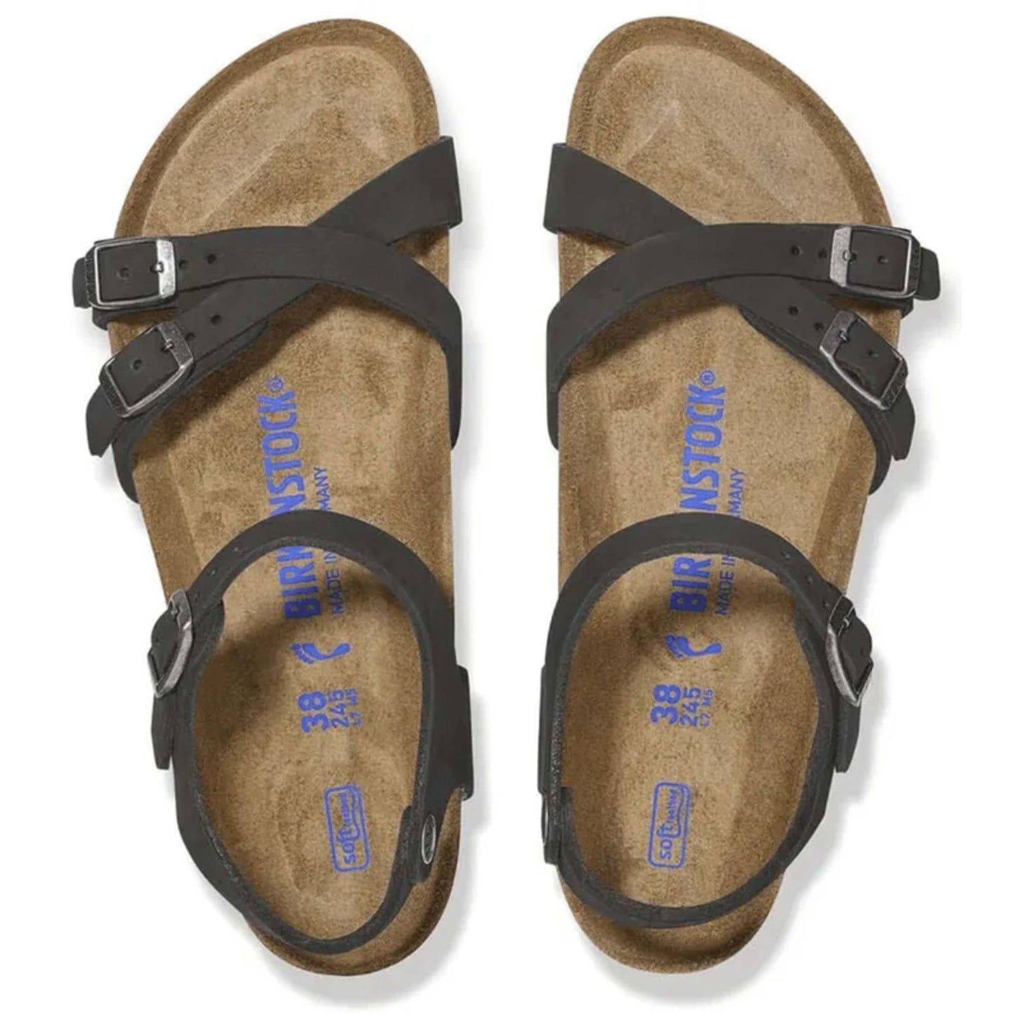 Sandali Birkenstock Kumba Soft donna in nubuk nero | Calzata Stretta 1029526