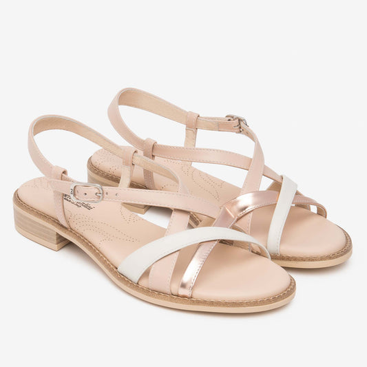 Sandali Nero Giardini Donna Tacco Basso in Pelle | E615890D-713