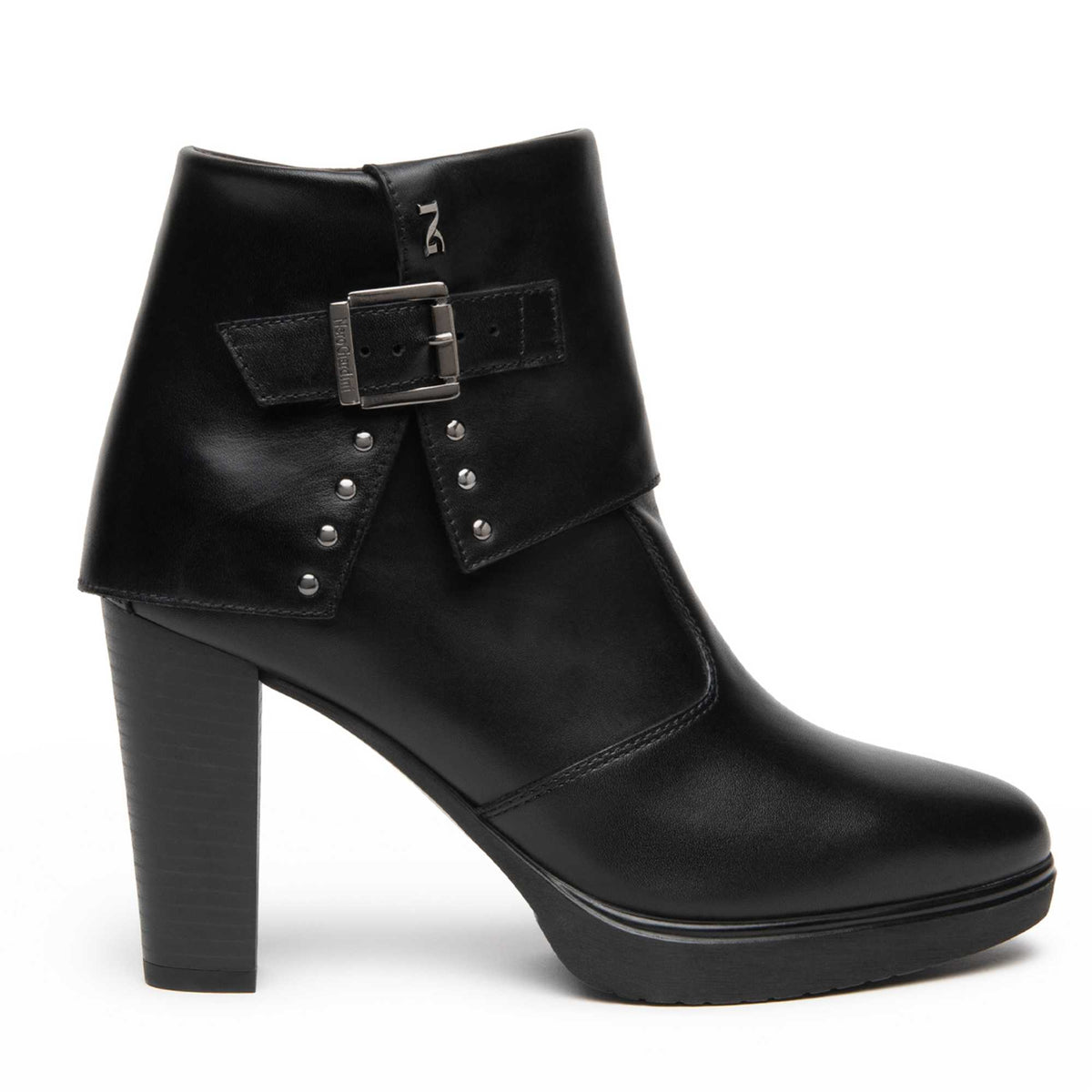 Tronchetti NeroGiardini donna I617273D-100 neri in pelle