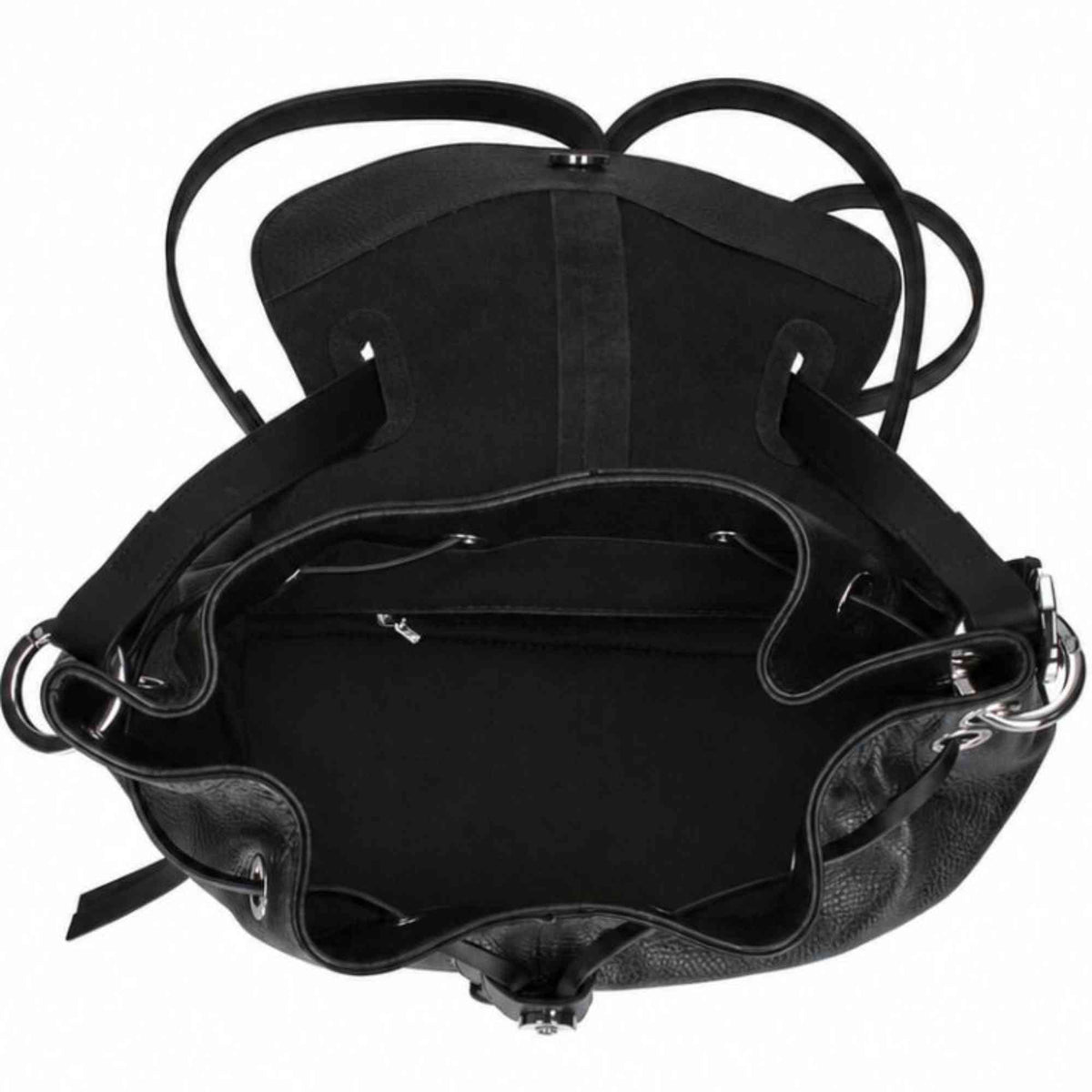 Zaino in pelle nero Rebelle Olimpia donna