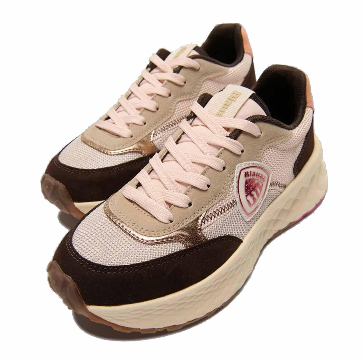 Sneaker Blauer LYNN01 donna marrone/fuxia