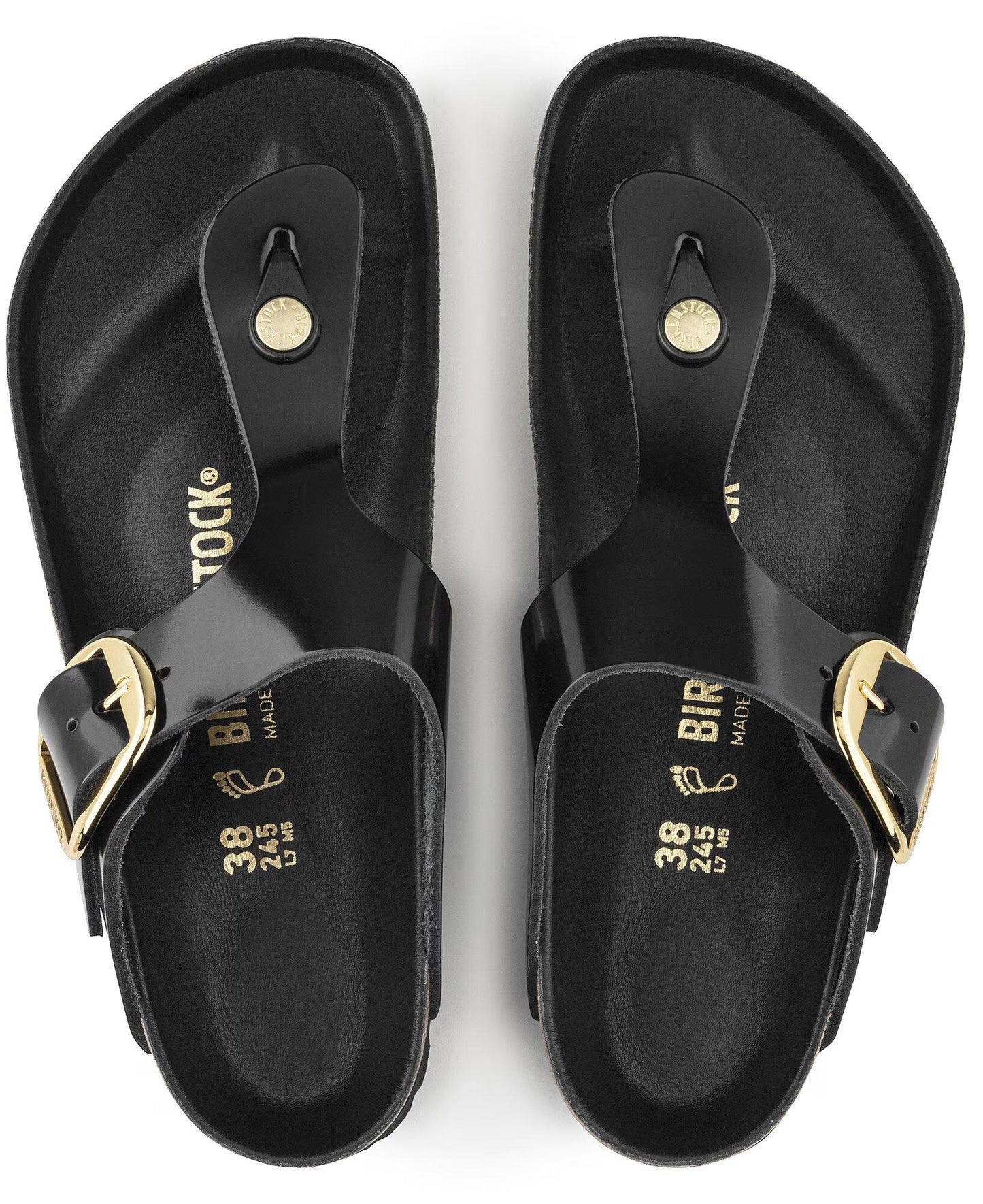 Sandali Gizeh Big Buckle Birkenstock 1021467 nero shine (36-40)
