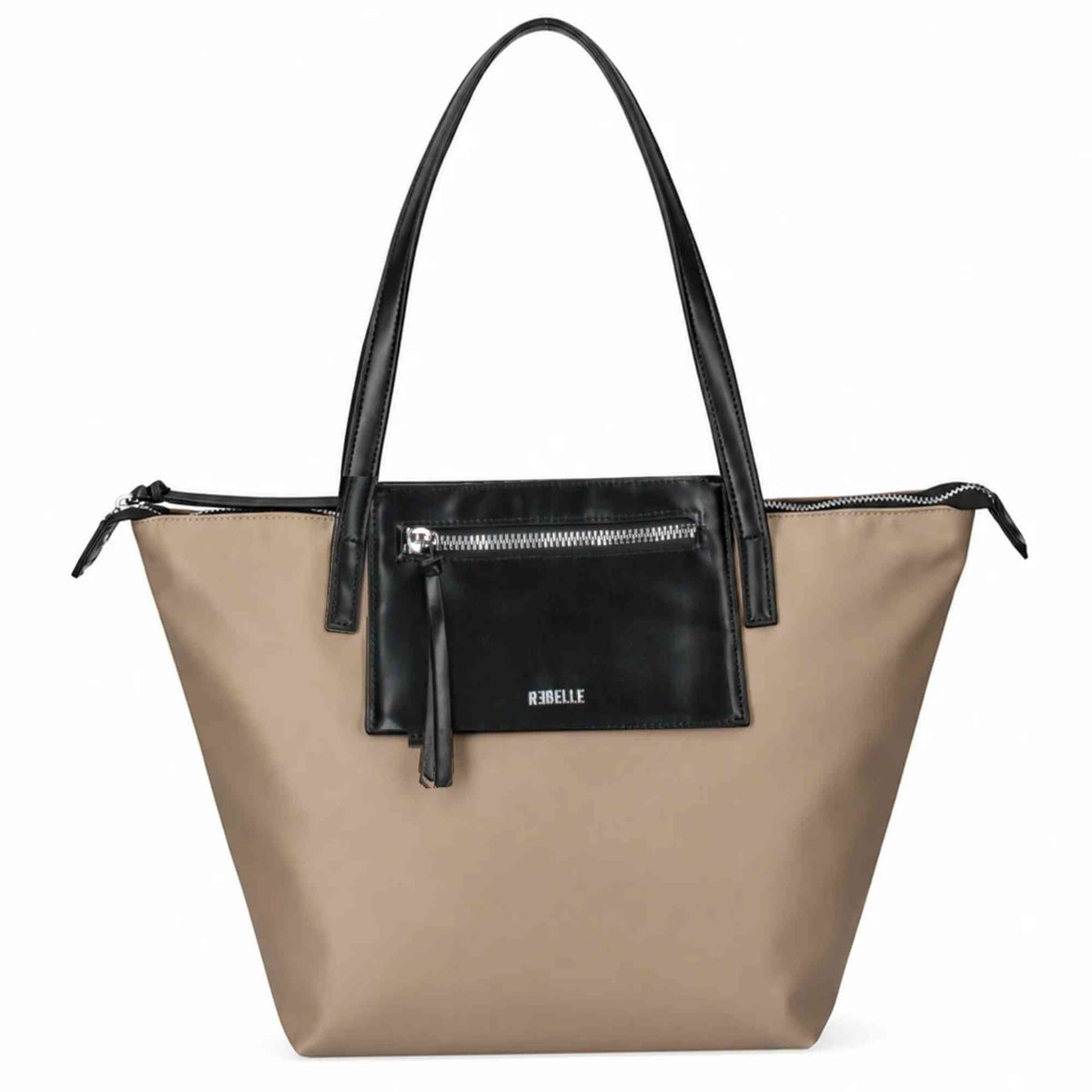 Borsa a spalla REBELLE NOA SMALL NYLON creta