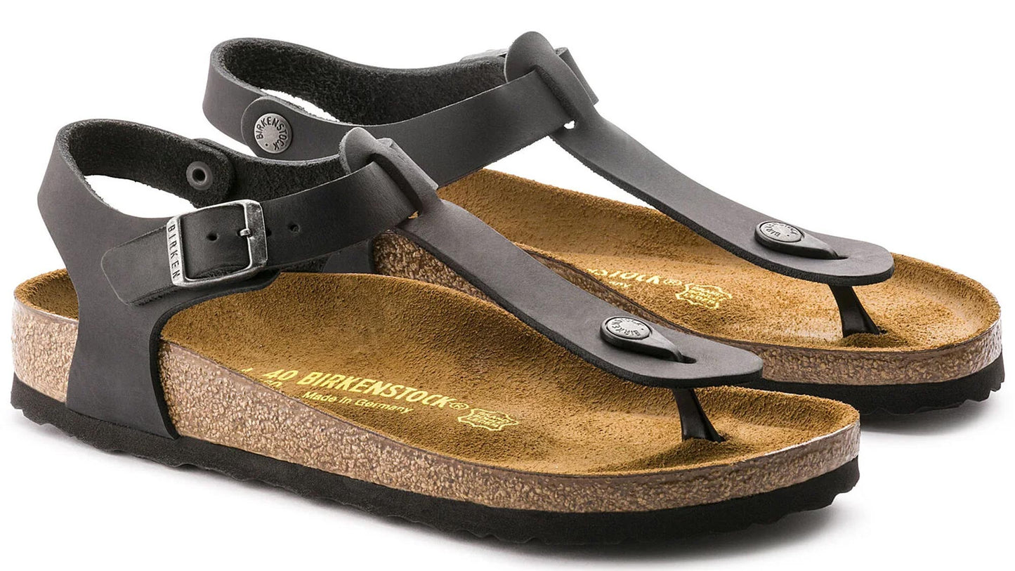 Sandali infradito Kairo Birkenstock 147111 in pelle nero (35-40)