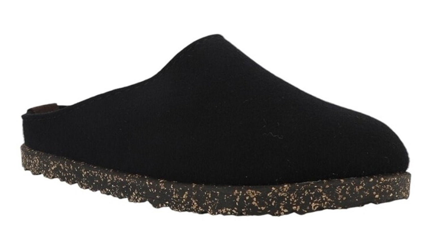 Pantofole HAFLINGER Manhattan nero 39100103 (36-42) in feltro lana