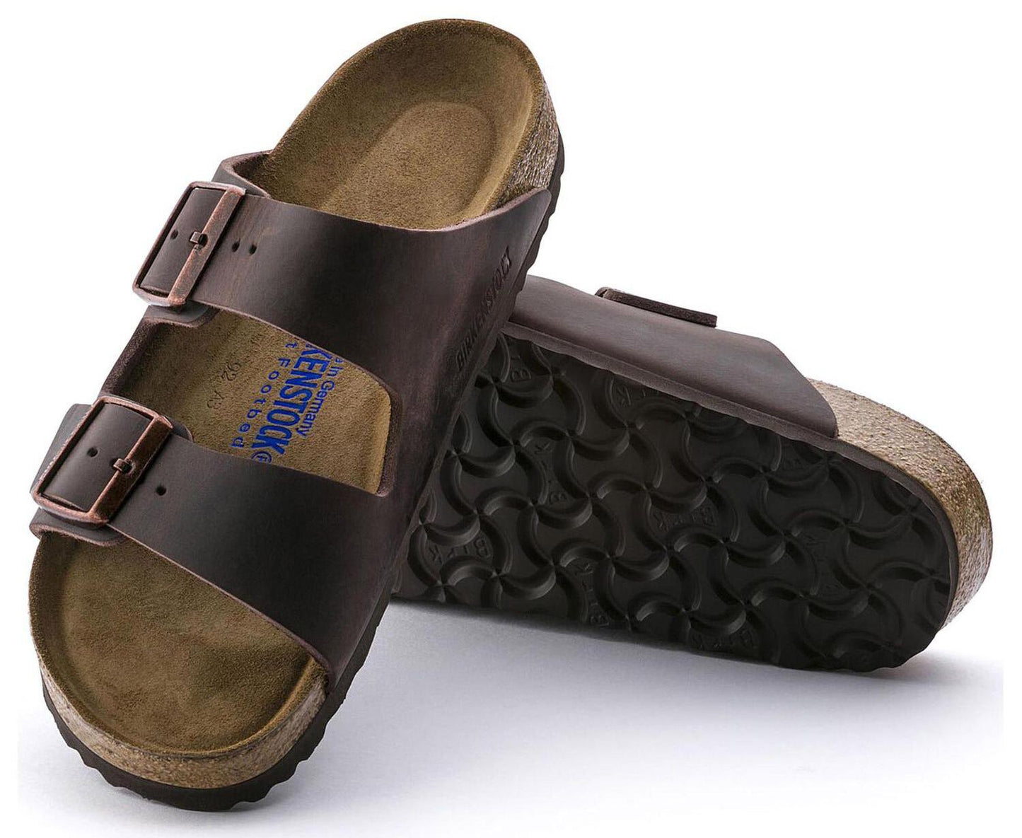 Sandali Arizona Soft Birkenstock 0452763 in pelle marrone habana (41-46)