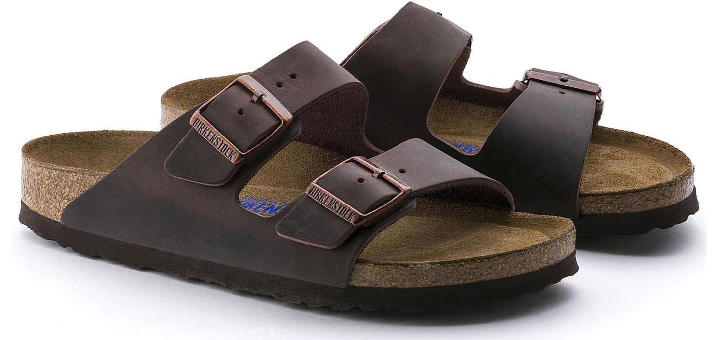 Sandali Arizona Soft Birkenstock 0452763 in pelle marrone habana (41-46)